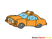 Taxi, Wagen, Auto  Bild, Clipart, Illustration, Grafik, Zeichnung