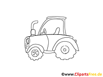 Trecker Zeichnung, Grafik schwarz-weiss, Clipart, Bild