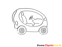 Wagen Zeichnung, Grafik schwarz-weiss, Clipart, Bild