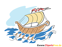 Wikinger Schiff Bild, Clipart, Illustration