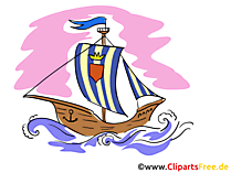 Wikingerschiff Bild, Illustration, Clip Art kostenlos