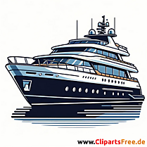 Yacht clipart, kép, illusztráció
