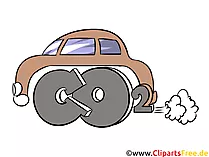Abgase bei PKWs Stock Illustration, Bild, Clipart