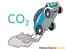Luftverschmutzung durch Autos Stock Illustration, Bild, Clipart