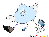 Cloud-Computing Comic, Clip Art, Illustration