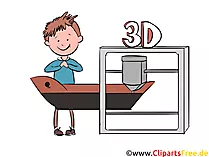 3D Printer Clipart, Illustration, Pic