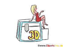Clipart-Bild Industrielle 3D-Druck, Additives Fertigungsverfahren