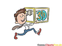 Drucker 3D Illustrationen, Cliparts, Bilder