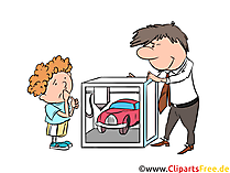Industrielle 3D Drucker in der Automobilindustrie Clipart, Illustration, Bild