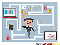 Clip Art StartUp, Fintech, Geldtransfer im Internet