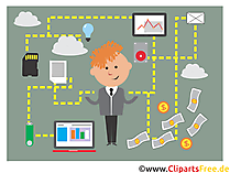 Fintech Illustration, Clip Art, Bild