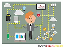 Fintech Illustration, Clip Art, Bild