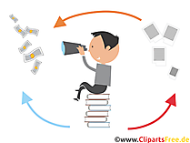 Gründer eines StartUp Illustration, Grafik, Bild, Clipart