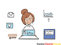 Homeoffice Clipart, Bild, Illustration