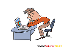 Clipart Web-Entwickler am Rechner, Laptop, Notebook