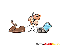 Musik Streaming Clipart, Bild, Illustration