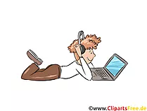 Musik Streaming Clipart, Bild, Illustration
