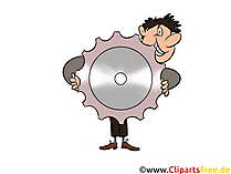 Clipart Zahnrad, Prozess-Management kostenlos