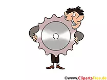 Clipart Zahnrad, Prozess-Management kostenlos