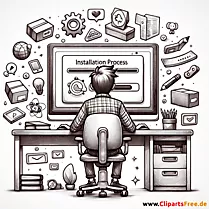 Software programming clipart, illustration, picture
