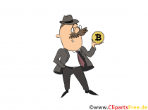 Bitcoin Investor Bild, Clipart, Illustration
