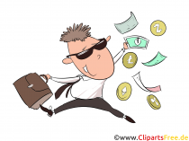 Trader mit Krypto-Coins Illustration, Bild, Clipart