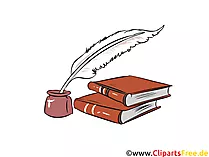 Gesetzbücher Cliparts, Feder Illustrationen