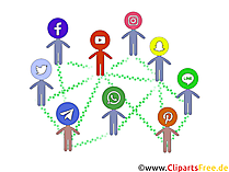 Clipart Vernetzung durch Soziale Netzwerke online