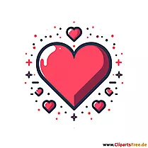 Ich liebe Dich Clipart mit Herz
