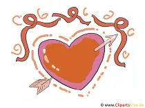Love Bild Herz mit einem Pfeil durch