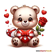 Niedliches Bärchen zum Valentinstag Bild