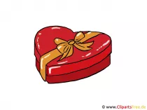Chocolade voor Valentijnsdag Clipart - afbeelding