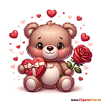 Teddy jako dárek k Valentýnu Obrázek ke sdílení přes smartphone