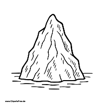 Clipart Eisberg im Ozean