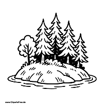 Clipart Wald zum Drucken