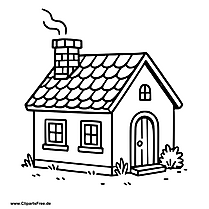 Haus mit Schornstein Clipart