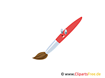 Pinsel, Malen, Malunterricht in der Schule Clipart, Bilder, Grafiken