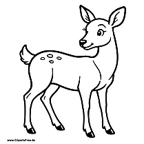 Reh im Wald Clipart im SVG-Format