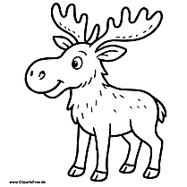 Clipart Elch zum Drucken