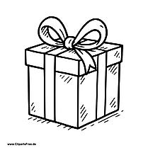 Clipart Geschenk verpackt zum Drucken