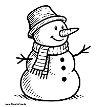Clipart im SVG-Format Schneemann im Winter