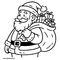 Clipart Nikolaus mit Geschenken