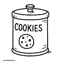 Dose mit Keksen Clipart