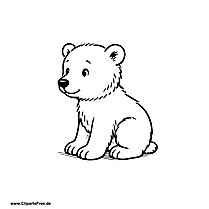 Kleiner Eisbär Clipart im SVG-Format
