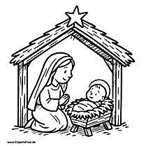 Krippe Clipart zu Weihnachten
