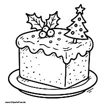 Kuchen zu Weihnachten Clipart im SVG-Format