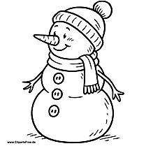 Lustiger Schneemann Clipart im SVG-Format
