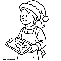 Mädchen mit Plätzchen Clipart im SVG-Format