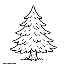 Tannenbaum im Wald Clipart