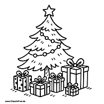 Weihnachtsbaum mit Geschenken Clipart im SVG-Format